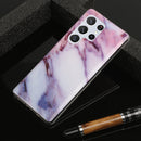 For Samsung Galaxy S22 Ultra 5G Marble Pattern Soft TPU Phone Case(Purple)