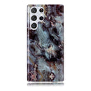 For Samsung Galaxy S22 Ultra 5G Marble Pattern Soft TPU Phone Case(Brown)