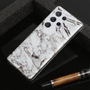 For Samsung Galaxy S22 Ultra 5G Marble Pattern Soft TPU Phone Case(White)