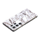 For Samsung Galaxy S22 Ultra 5G Marble Pattern Soft TPU Phone Case(White)
