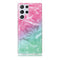 For Samsung Galaxy S22 Ultra 5G Marble Pattern Soft TPU Phone Case(Pink Green)