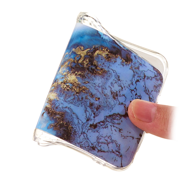 For Samsung Galaxy S22 Ultra 5G Marble Pattern Soft TPU Phone Case(Blue)