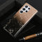 For Samsung Galaxy S22 Ultra 5G Marble Pattern Soft TPU Phone Case(Black Gold)