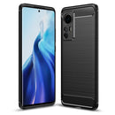 For Xiaomi 12 5G Brushed Texture Carbon Fiber TPU Phone Case(Black)