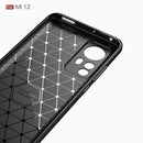 For Xiaomi 12 5G Brushed Texture Carbon Fiber TPU Phone Case(Blue)