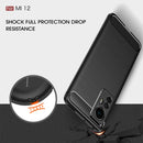 For Xiaomi 12 5G Brushed Texture Carbon Fiber TPU Phone Case(Blue)