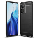 For Xiaomi 12 Pro 5G Brushed Texture Carbon Fiber TPU Phone Case(Black)