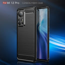 For Xiaomi 12 Pro 5G Brushed Texture Carbon Fiber TPU Phone Case(Black)