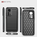 For Xiaomi 12 Pro 5G Brushed Texture Carbon Fiber TPU Phone Case(Black)