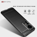 For Xiaomi 12 Pro 5G Brushed Texture Carbon Fiber TPU Phone Case(Black)
