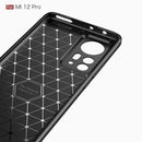 For Xiaomi 12 Pro 5G Brushed Texture Carbon Fiber TPU Phone Case(Black)