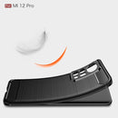 For Xiaomi 12 Pro 5G Brushed Texture Carbon Fiber TPU Phone Case(Black)