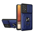 For Samsung Galaxy A33 5G Sliding Camshield Card Phone Case(Blue)