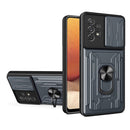 For Samsung Galaxy A33 5G Sliding Camshield Card Phone Case(Grey)
