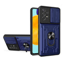 For Samsung Galaxy A53 5G Sliding Camshield Card Phone Case(Blue)