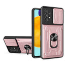For Samsung Galaxy A53 5G Sliding Camshield Card Phone Case(Rose Gold)