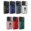For Samsung Galaxy S22+ 5G Sliding Camshield Card Phone Case(Blue)