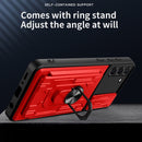 For Samsung Galaxy S22+ 5G Sliding Camshield Card Phone Case(Grey)