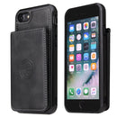 Calf Texture Magnetic Case For iPhone SE 2022 / SE 2020 / 8 / 7(Black)