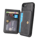 Calf Texture Magnetic Case For iPhone SE 2022 / SE 2020 / 8 / 7(Black)