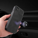 Calf Texture Magnetic Case For iPhone SE 2022 / SE 2020 / 8 / 7(Black)