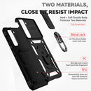 For Samsung Galaxy S22 5G Sliding Camshield Holder Phone Case(Black)