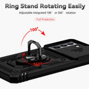 For Samsung Galaxy S22 5G Sliding Camshield Holder Phone Case(Black)