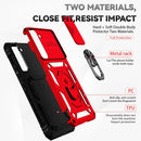 For Samsung Galaxy S22 5G Sliding Camshield Holder Phone Case(Red)