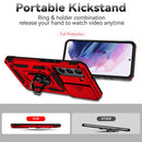 For Samsung Galaxy S22 5G Sliding Camshield Holder Phone Case(Red)