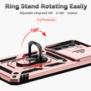 For Samsung Galaxy S22 5G Sliding Camshield Holder Phone Case(Rose Gold)
