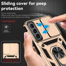 For Samsung Galaxy S22+ 5G Sliding Camshield Holder Phone Case(Gold)