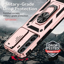 For Samsung Galaxy S22+ 5G Sliding Camshield Holder Phone Case(Rose Gold)