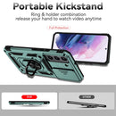 For Samsung Galaxy S22+ 5G Sliding Camshield Holder Phone Case(Dark Green)
