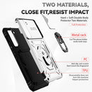 For Samsung Galaxy S22+ 5G Sliding Camshield Holder Phone Case(Silver)
