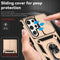 For Samsung Galaxy S22 Ultra 5G Sliding Camshield Holder Phone Case(Gold)