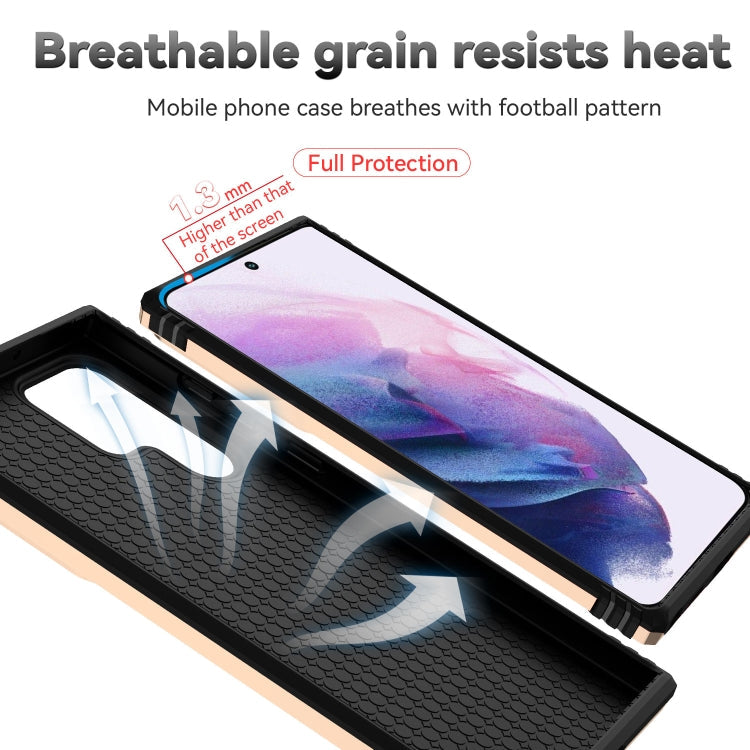 For Samsung Galaxy S22 Ultra 5G Sliding Camshield Holder Phone Case(Gold)