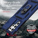 For Samsung Galaxy S22 Ultra 5G Sliding Camshield Holder Phone Case(Blue)
