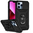 Sliding Camshield Holder Phone Case For iPhone 13 Pro(Black)