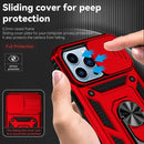 Sliding Camshield Holder Phone Case For iPhone 13 Pro(Red)
