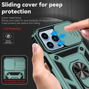 Sliding Camshield Holder Phone Case For iPhone 13 Pro Max(Dark Green)