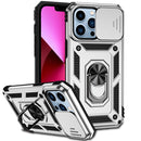Sliding Camshield Holder Phone Case For iPhone 13 Pro Max(Silver)