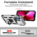 Sliding Camshield Holder Phone Case For iPhone 13 Pro Max(Silver)