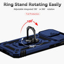 Sliding Camshield Holder Phone Case For iPhone 12 / 12 Pro(Blue)
