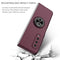 For Samsung Galaxy Fold Armor Ring Holder Phone Case(Wine Red)
