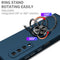 For Samsung Galaxy Fold Armor Ring Holder Phone Case(Dark Blue)