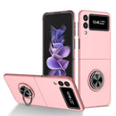 For Samsung Galaxy Z Flip3 5G Armor Ring Holder Phone Case(Pink)