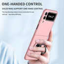 For Samsung Galaxy Z Flip3 5G Armor Ring Holder Phone Case(Pink)