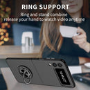 For Samsung Galaxy Z Flip3 5G Armor Ring Holder Phone Case(Black)