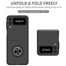 For Samsung Galaxy Z Flip3 5G Armor Ring Holder Phone Case(Black)