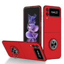 For Samsung Galaxy Z Flip3 5G Armor Ring Holder Phone Case(Red)